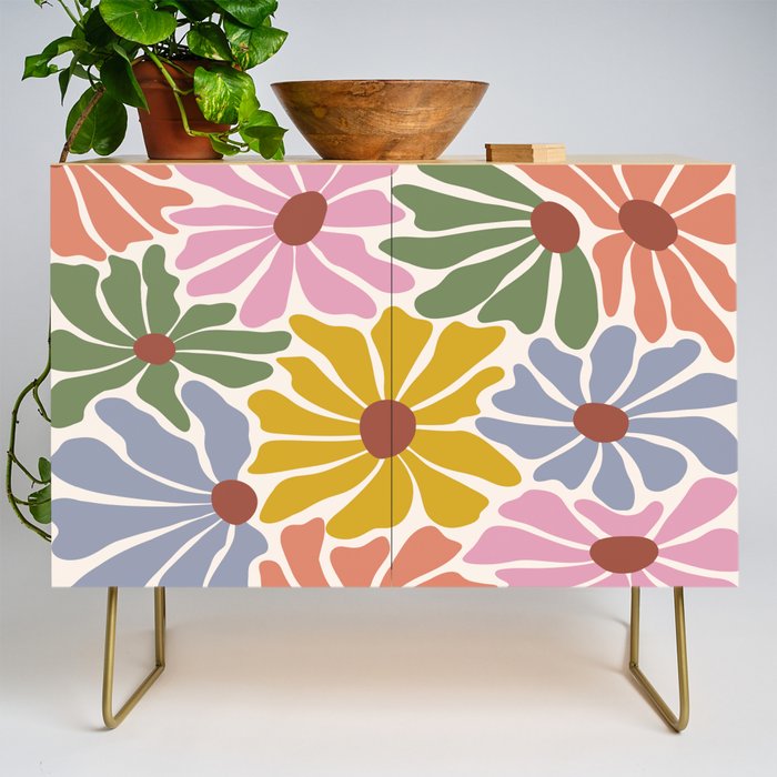 Big Groovy Flower - Vintage Credenza Gallery Image 1