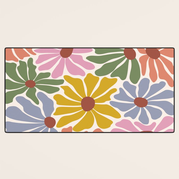 Big Groovy Flower - Vintage Desk Mat Gallery Image 3