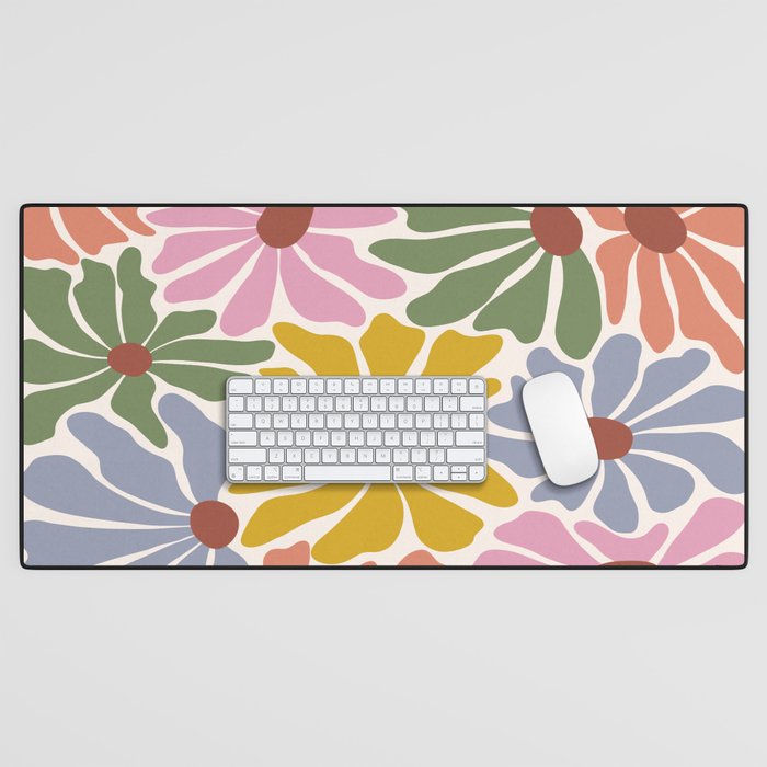 Big Groovy Flower - Vintage Desk Mat Gallery Image 1