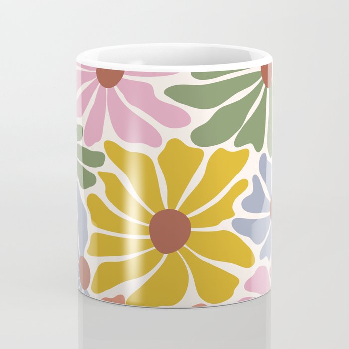 Big Groovy Flower - Vintage Coffee Mug Gallery Image 4
