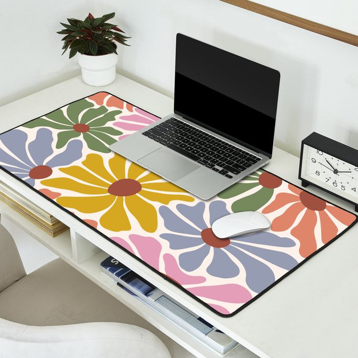 Big Groovy Flower - Vintage Desk Mat Gallery Image 2