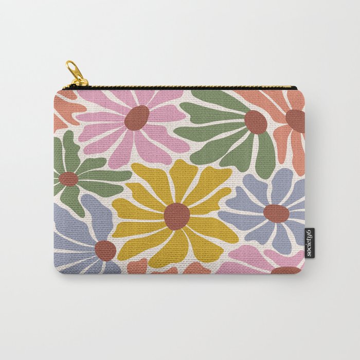 Big Groovy Flower - Vintage Carry All Pouch Gallery Image 1