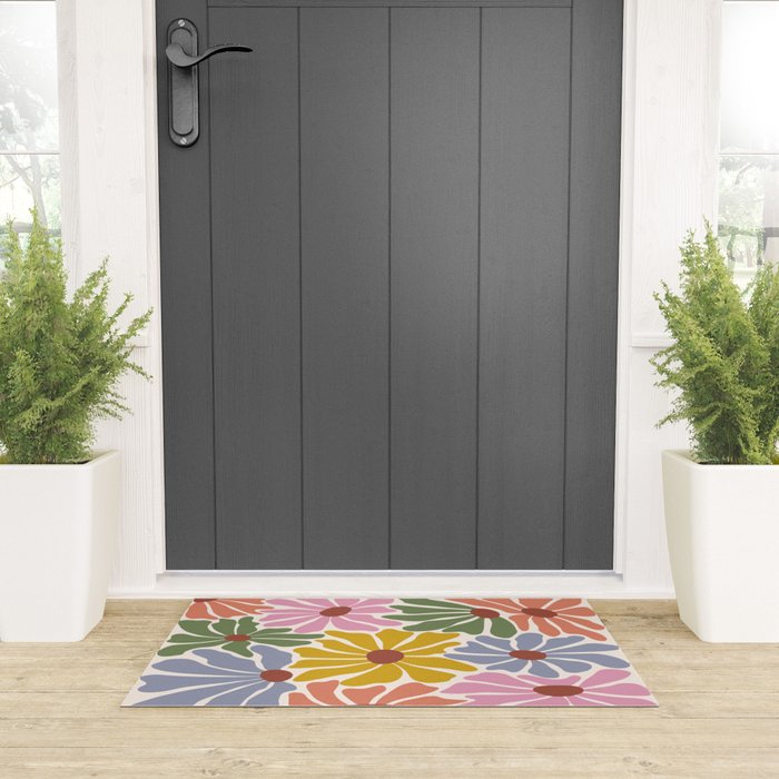 Big Groovy Flower - Vintage Welcome Mat Gallery Image 3