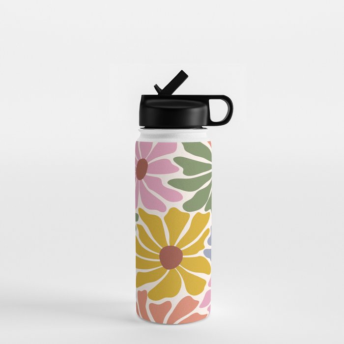 Big Groovy Flower - Vintage Water Bottle Gallery Image 1