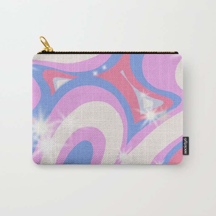 Groovy retro swirls purple Carry All Pouch Gallery Image 1