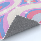 Groovy retro swirls purple Rug Gallery Image 4