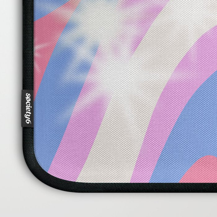 Groovy retro swirls purple Laptop Sleeve Gallery Image 3