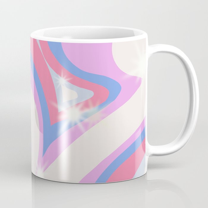 Groovy retro swirls purple Coffee Mug Gallery Image 1