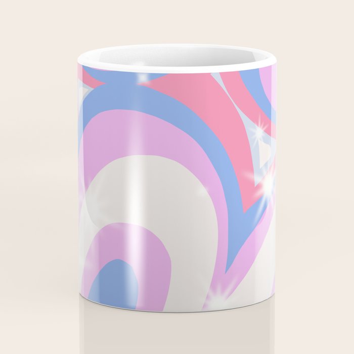 Groovy retro swirls purple Coffee Mug Gallery Image 4
