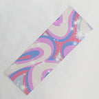 Groovy retro swirls purple Yoga Mat Gallery Image 1