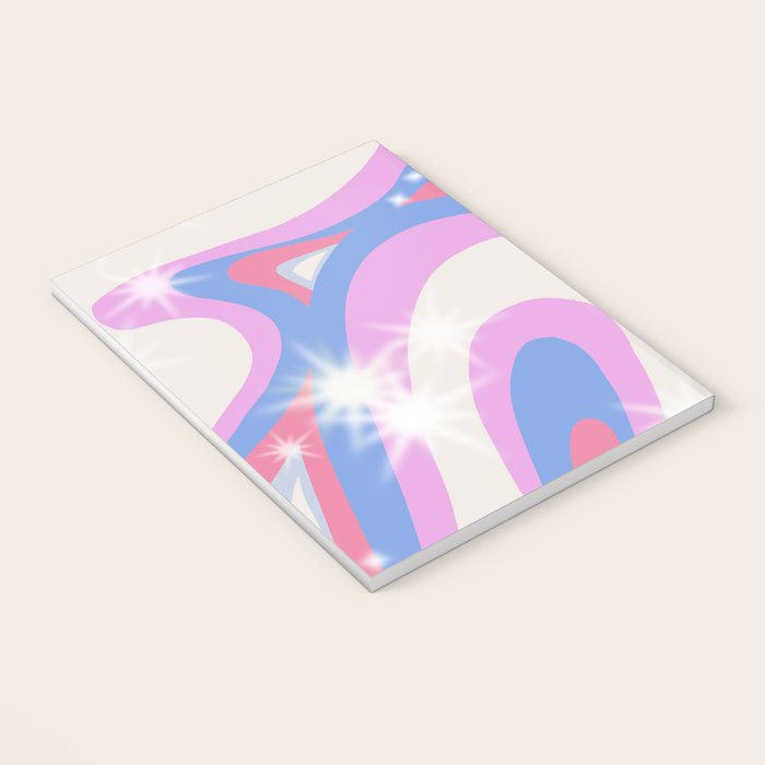 Groovy retro swirls purple Notebook Gallery Image 3