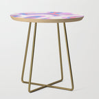 Groovy retro swirls purple Side Table Gallery Image 1