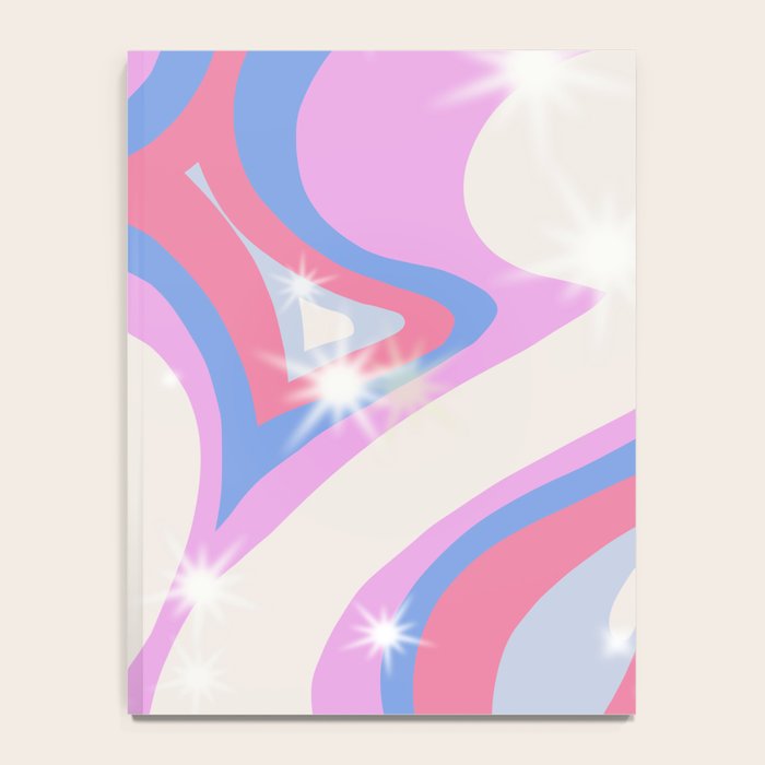 Groovy retro swirls purple Notebook Gallery Image 4