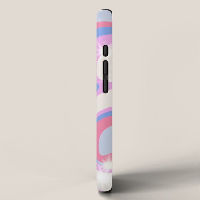 Groovy retro swirls purple iPhone Case Gallery Image 2