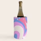 Groovy retro swirls purple Wine Chiller Gallery Image 1