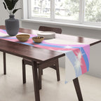 Groovy retro swirls purple Table Runner Gallery Image 2
