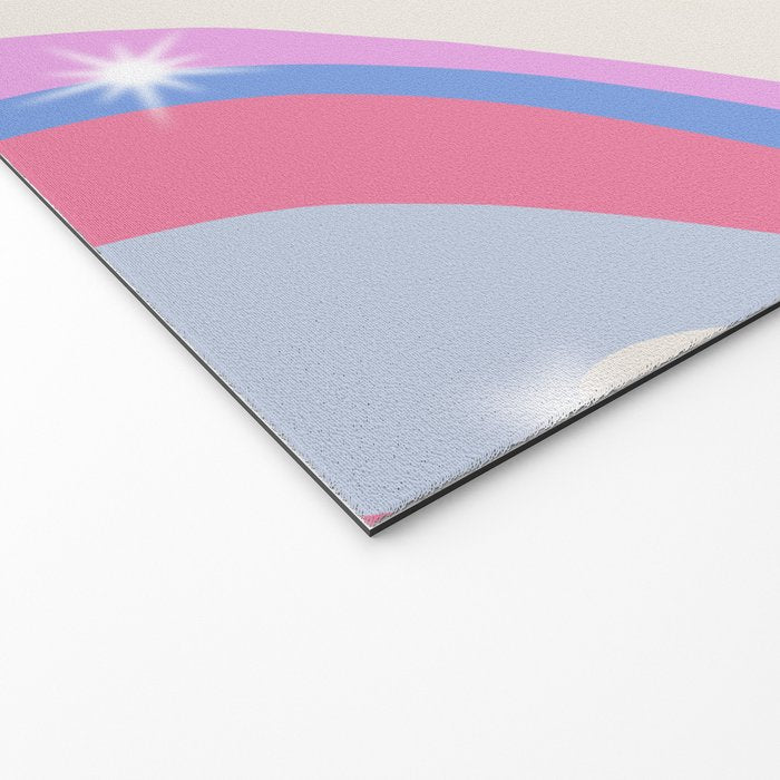 Groovy retro swirls purple Welcome Mat Gallery Image 2