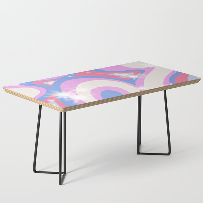 Groovy retro swirls purple Coffee Table Gallery Image 1