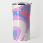 Groovy retro swirls purple Travel Mug Gallery Image 1