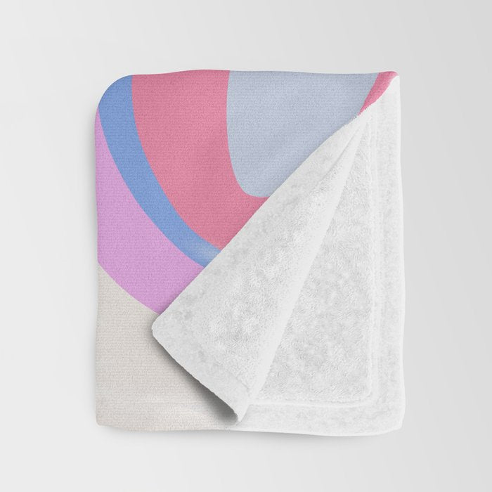 Groovy retro swirls purple Throw Blanket Gallery Image 3