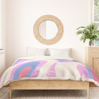 Groovy retro swirls purple Duvet Cover Gallery Image 3