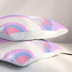 Groovy retro swirls purple Pillow Sham Gallery Image 3