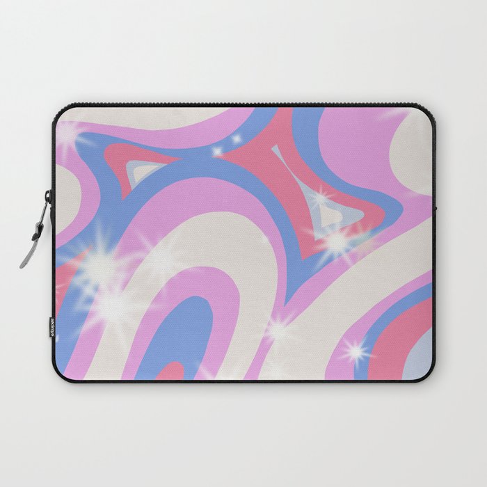 Groovy retro swirls purple Laptop Sleeve Gallery Image 1