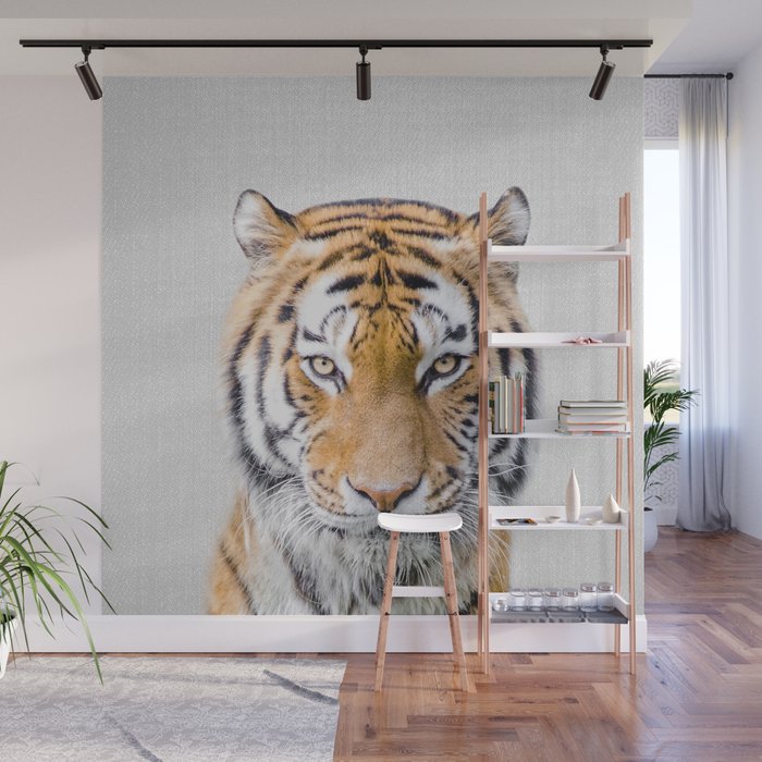 Tiger - Colorful Wall Mural Gallery Image 1