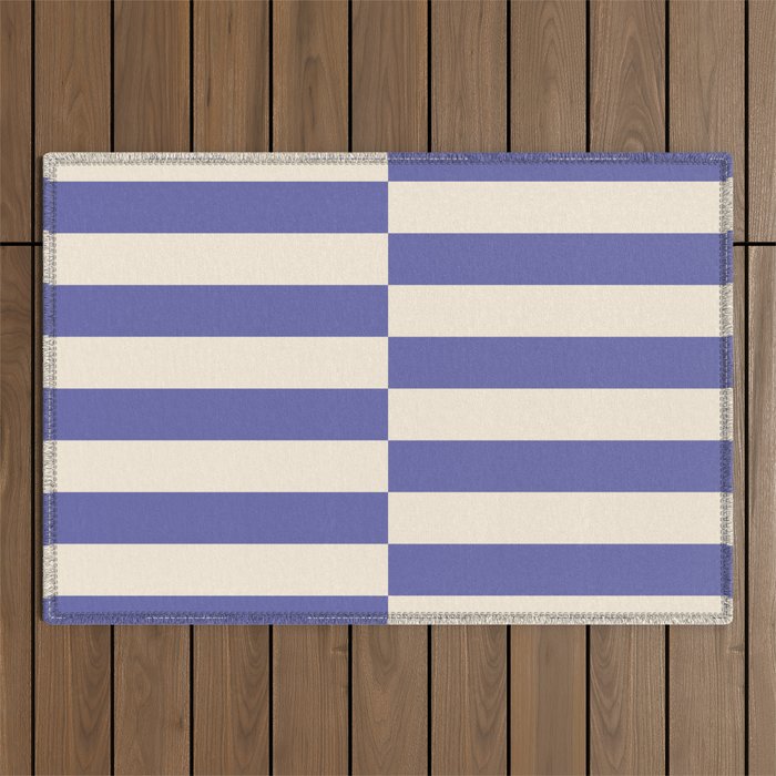 Strippy - Very Peri Outdoor Rug Gallery Image 1