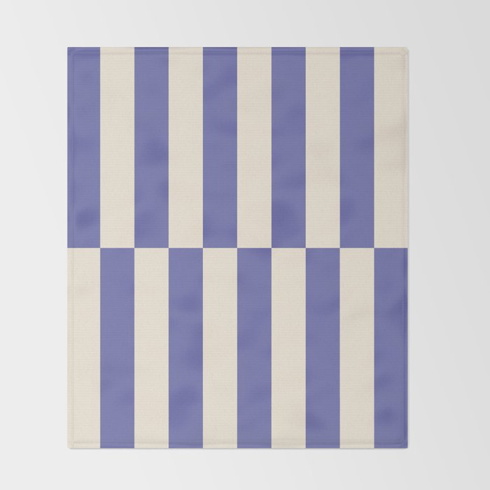 Strippy - Very Peri Throw Blanket Gallery Image 2