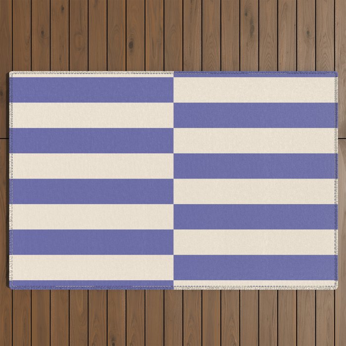 Strippy - Very Peri Outdoor Rug Gallery Image 2