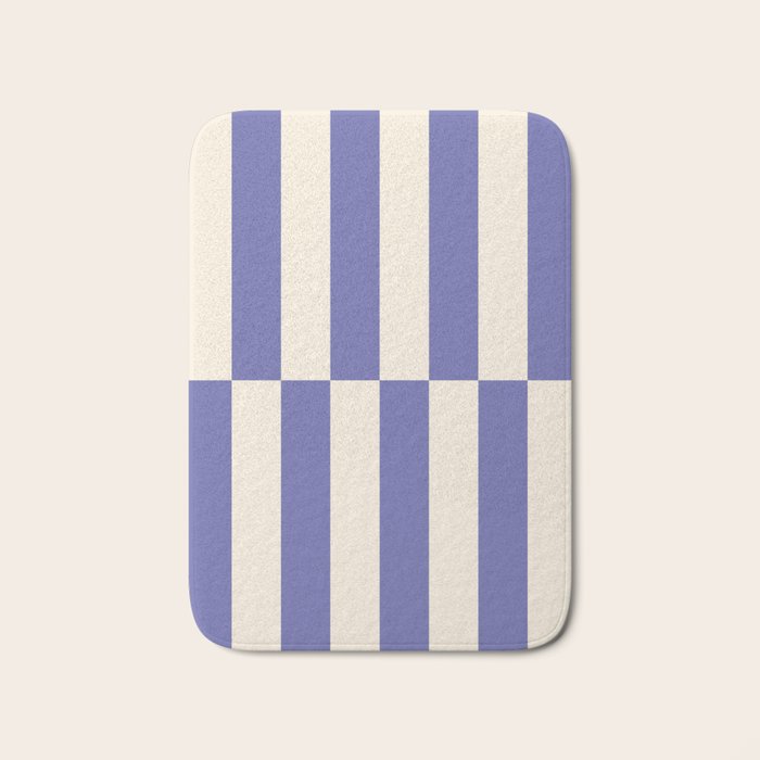 Strippy - Very Peri Bath Mat Gallery Image 1