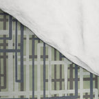 Mid Century Modern Woven Circuit Pattern in Sage Green and Blue Gray Comforter Gallery Image 4