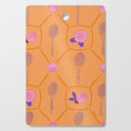 Tennis Rackets & Roses in Peach & Orange Cutting Board Gallery Image 1