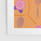 Tennis Rackets & Roses in Peach & Orange Poster Gallery Image 3