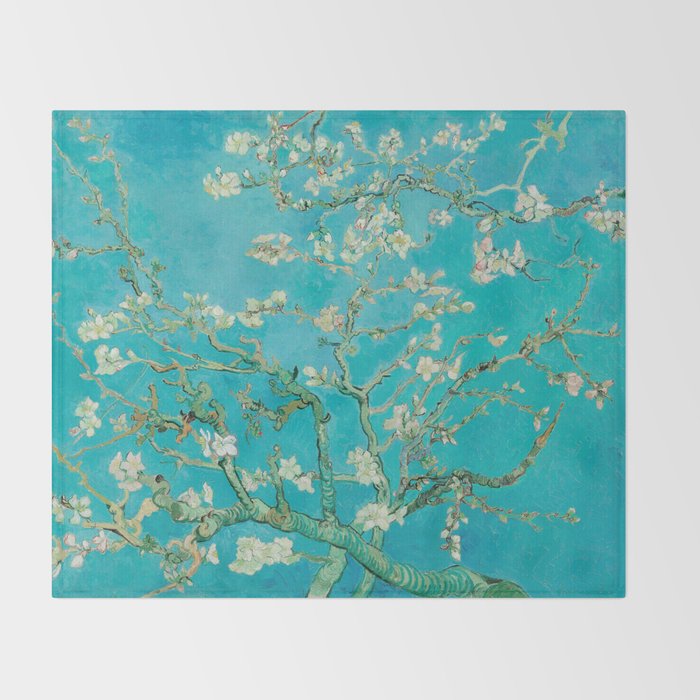 Almond Blossom Van Gogh Throw Blanket Gallery Image 2