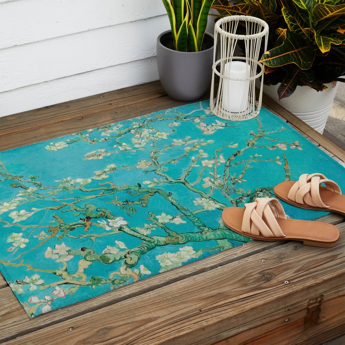 Almond Blossom Van Gogh Outdoor Rug Gallery Image 2