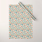 Farm house Christmas Burlap Wrapping Paper Gallery Image 1