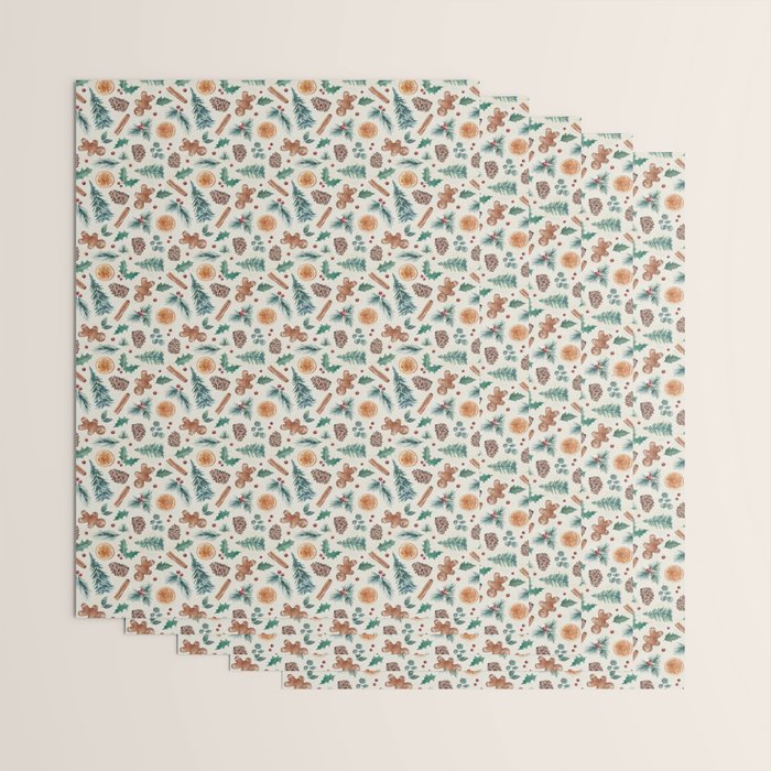Farm house Christmas Burlap Wrapping Paper Gallery Image 3