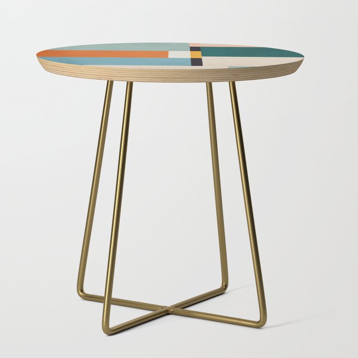 Modern Geometric Minimalist Abstract Artwork Side Table Gallery Image 1
