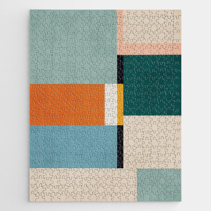 Modern Geometric Minimalist Abstract Artwork Jigsaw Puzzle Gallery Image 1