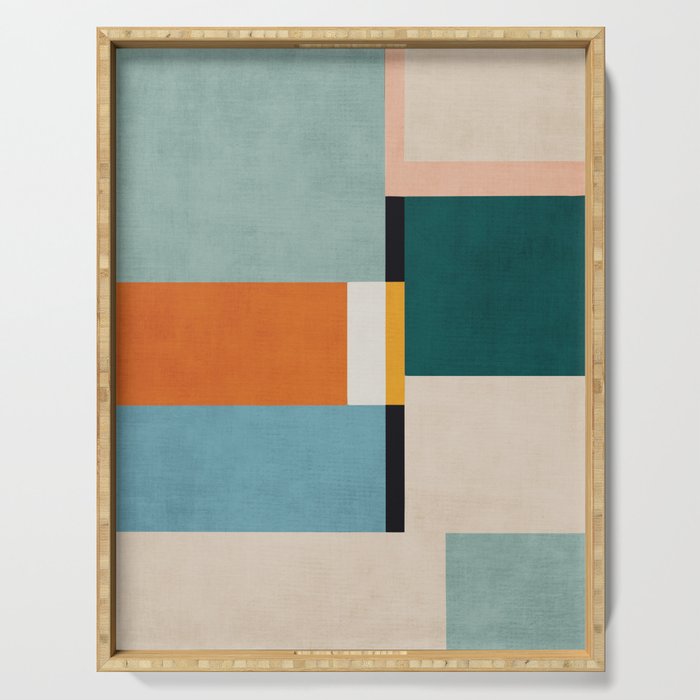 Modern Geometric Minimalist Abstract Artwork Serving Tray Gallery Image 1