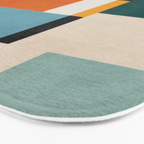 Modern Geometric Minimalist Abstract Artwork Bath Mat Gallery Image 3