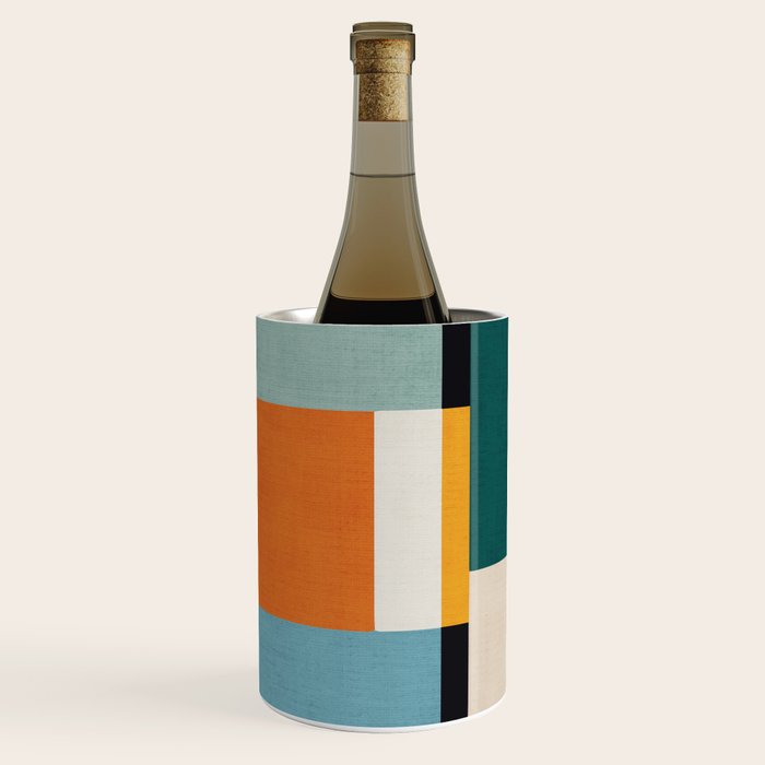Modern Geometric Minimalist Abstract Artwork Wine Chiller Gallery Image 1