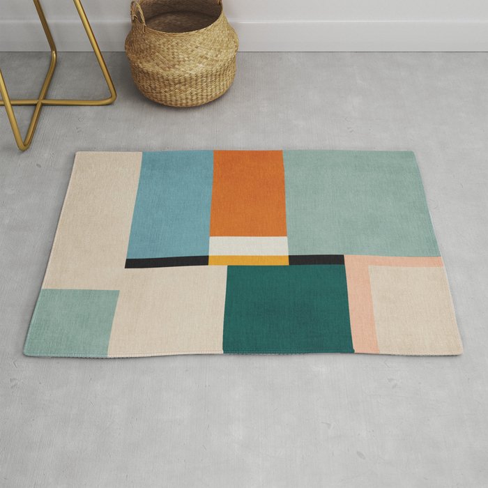 Modern Geometric Minimalist Abstract Artwork Rug Gallery Image 1
