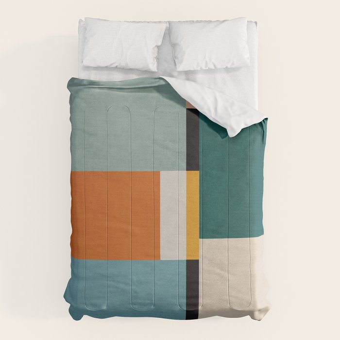 Modern Geometric Minimalist Abstract Artwork Comforter Gallery Image 6
