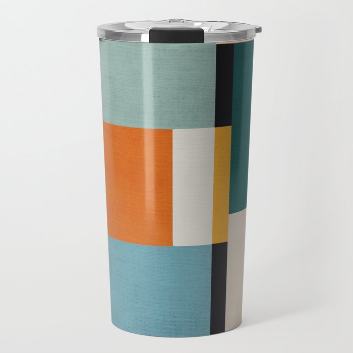Modern Geometric Minimalist Abstract Artwork Travel Mug Gallery Image 1
