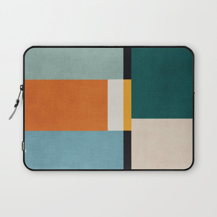 Modern Geometric Minimalist Abstract Artwork Laptop Sleeve Gallery Image 1