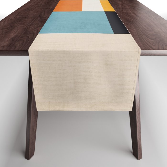 Modern Geometric Minimalist Abstract Artwork Table Runner Gallery Image 1