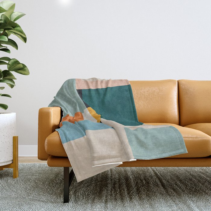 Modern Geometric Minimalist Abstract Artwork Throw Blanket Gallery Image 1